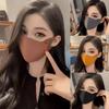 Women's Windproof & Coldproof Autumn/Winter Maillard Mask - Fashionable, Washable, Dustproof, Traceless with Eye Corner Protection