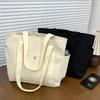 Large Capacity Canvas Tote Bags for Work Commuting Carrying Bag, College Style Student Outfit Book Shoulder Bag, Shopping Bag