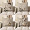 Home Decor Modern Black And White Floral Pattern Pillow Cover Pattern Cushion Cover Suitable For Sofa Bedroom Car Pillow Cover