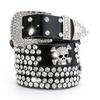 Vintage Rhinestone Skull Belts for Women Wide Buckle Belt For Women High Quality Cow Skin Strap Female Jeans Waistband