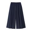Women's Elastic Lyocell Pleated Cropped Wide-Leg Culottes