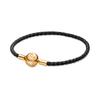 Shine Single Circle Leather Animal Year Lucky Gold Alloy Bracelet for Women 568777C02