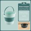 17-5L Collapsible Plastic Bucket Water Bucket Folding Handy Bucket for Bathroom Kitchen Camping Car House Washing Water Bucket