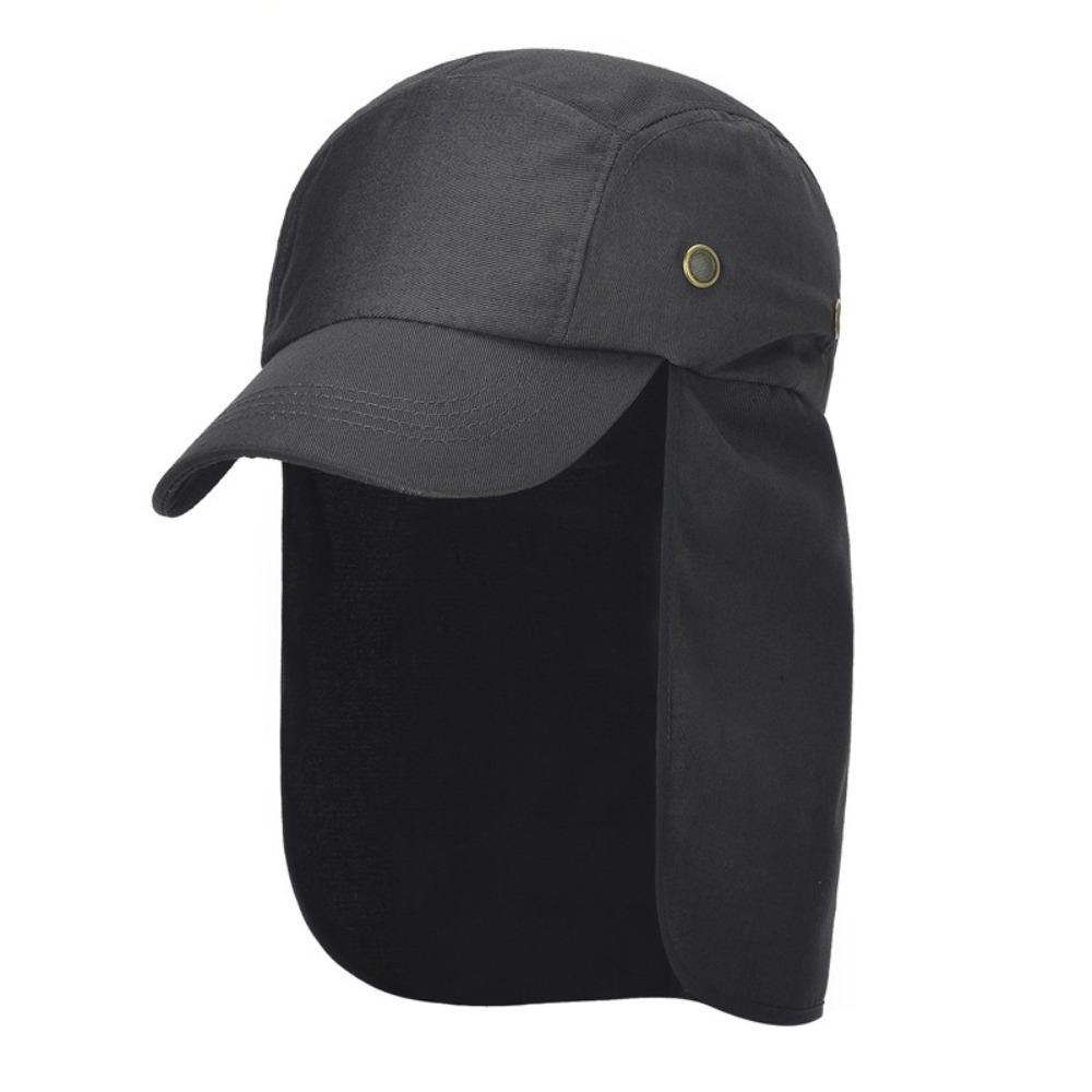 New Solid Couple Baseball Cap Retro Casual Hip Hop Gorras with Neck Protection Shawl Breathable Trucker Cap Unisex