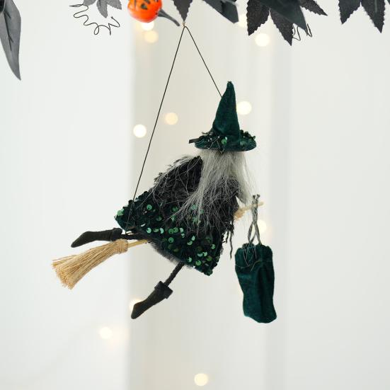 Halloween Hanging Witch Decor Hangable Witch Doll Ornament Small Flying Witch