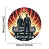 Supernatural That Was Fun Iron Round Sign 8x8 Inch Weatherproof Metal Wall Art for Home Bar Cafe Outdoor Decor