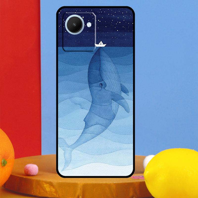Cartoon Whale For Realme GT5 GT Neo 6 9 10 11 12 Pro Plus C21Y C25s C30 C31 C33 C35 C51 C53 C55 C67 Case