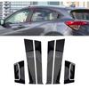 8pcs/set Window Decal Pillar Posts Sticker Cover Door Trim Car Accessories Glossy Black For Honda HRV 2016-2022