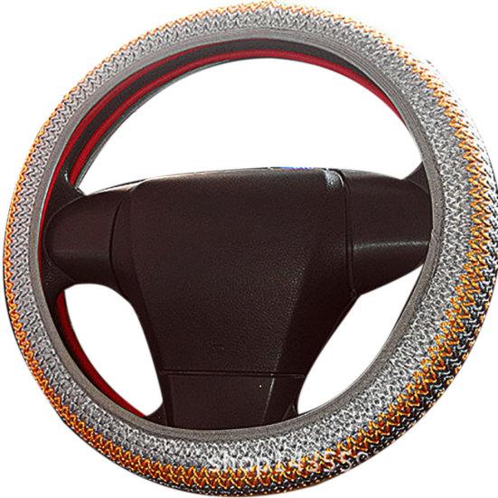 Summer Ice Silk Car Breathable Anti-Slip Steering Wheel Cover Guard Protector