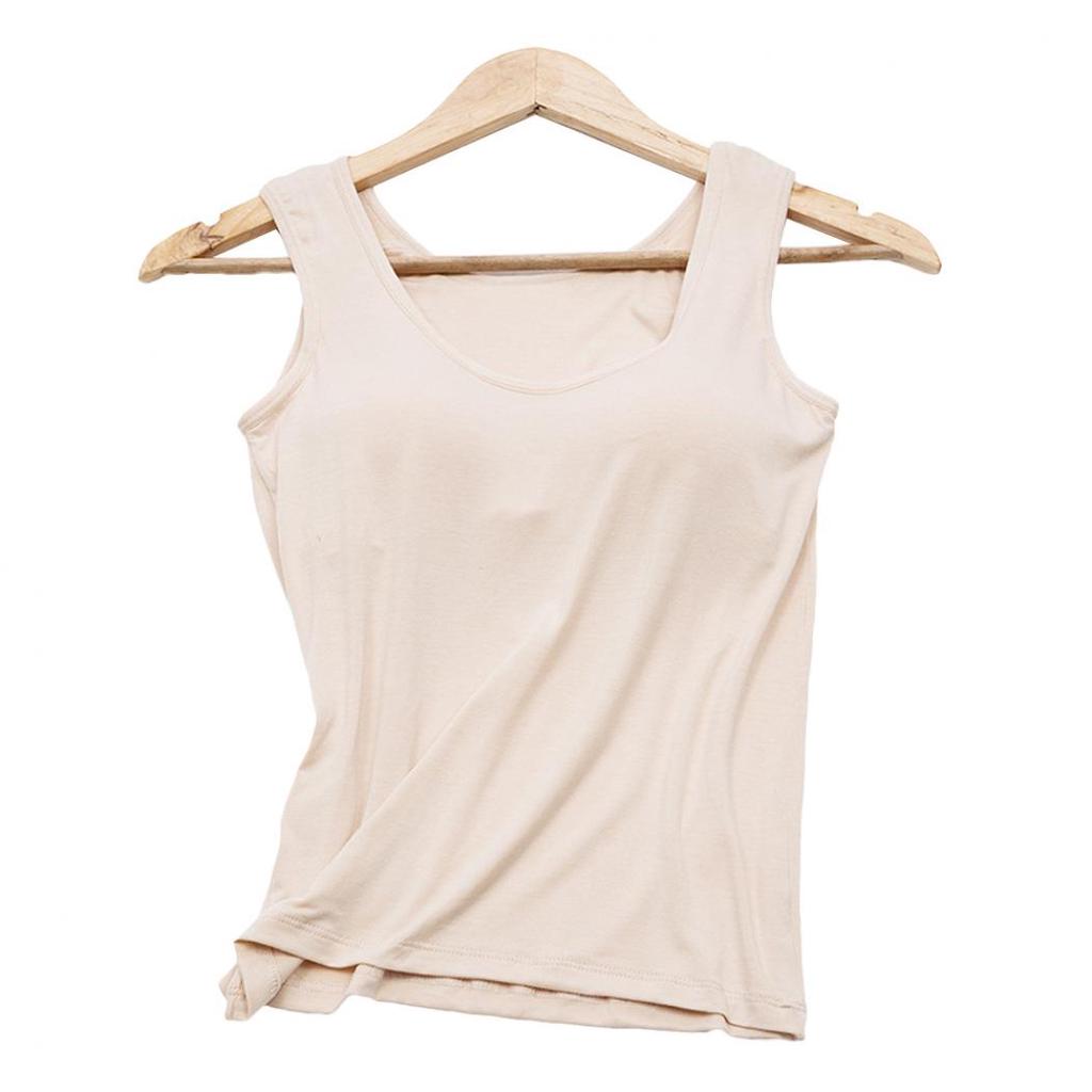 Damen-Sportweste mit U-Ausschnitt, einfarbig, ärmellos, Modal-Tanktop