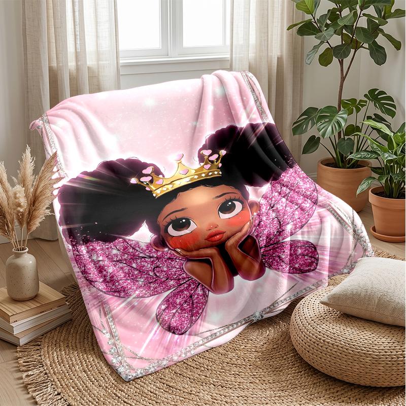 Princess Bubble Fantasy Theme Blanket Lightweight Warm Flannel Blanket Decorative Throw Blanket for Home Decoration