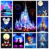 Fantasy Kasteel Vuurwerk Nacht 5D Diamant Schilderen Vol Diamanten DIY Handgemaakt Diamant Schilderen Cartoon Decoratie Schilderset
