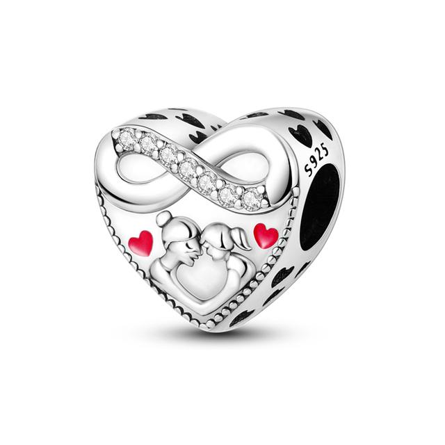Ciondoli in argento sterling 925 con perline, ciondolo a forma di animale, adatti per collana, braccialetto, regalo per donne e feste