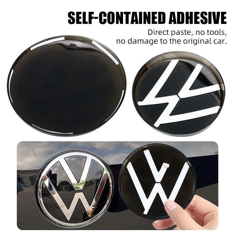 For VW Volkswagen TIGUAN POLO Golf MK6 MK7 MK8 Car Modification Logo Sticker Not Affect ACC Front Rear Emblem Badges CoverJD7