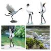 Outdoor Crane Sculptures Crane Ornaments Outdoor Decoration Animal Figurine for Indoor Backgard Tabletop Yard Swimming Pool