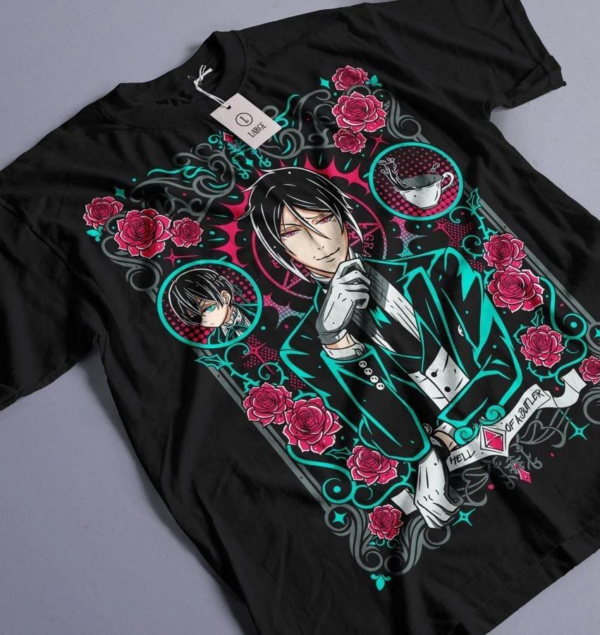 Sebastian Michaelis TShirt Black Butler Shirt Ciel Phantomhive Shirt All Size