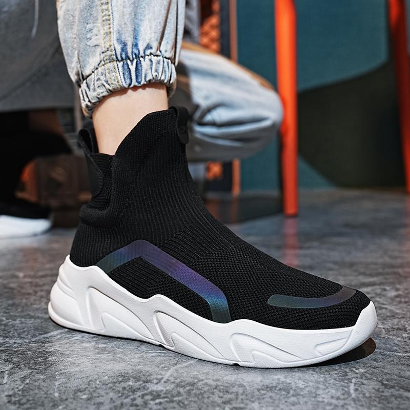Socks Running Shoes Couples Sneakers Sports Shoes Woman/Man Breathable Casual Elasticity Platform Vulcanize Ankle Boots