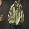 Spring Floral Print Long-sleeved Shirt Women's Loose Casual Bottoming Shirt