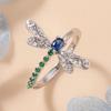 Cao Shi Dragonfly Zircon Ring: Women's Cute, Realistic, Colorful Fashion Accessory
