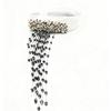 Gothic Y2k Subculture Blood-drop Imitation Crystal Tassel White Silk Gauze Choker Necklace for Women Hallowmas Party Jewelry