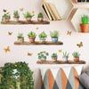 Cactus Pot Bedroom Living Room Balcony Decorative Wall Stickers Self-adhesive