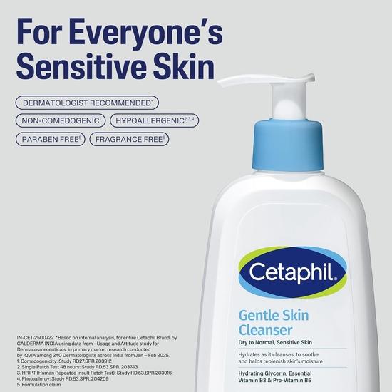 Cetaphil Face Wash di Cetaphil, detergente delicato per pelli secche, normali e sensibili - 250 ml | Niacinamide, vitamina B5 | Senza parabeni, solfati