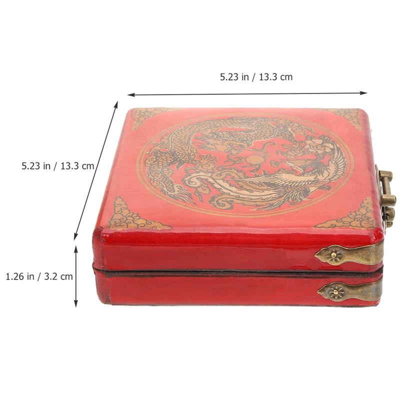Vintage Wooden Keepsake Boxes Jewelry Box Decorative Storage Chinese Trinket Box Ring Holder Earring Ganizer Wooden Boxes For