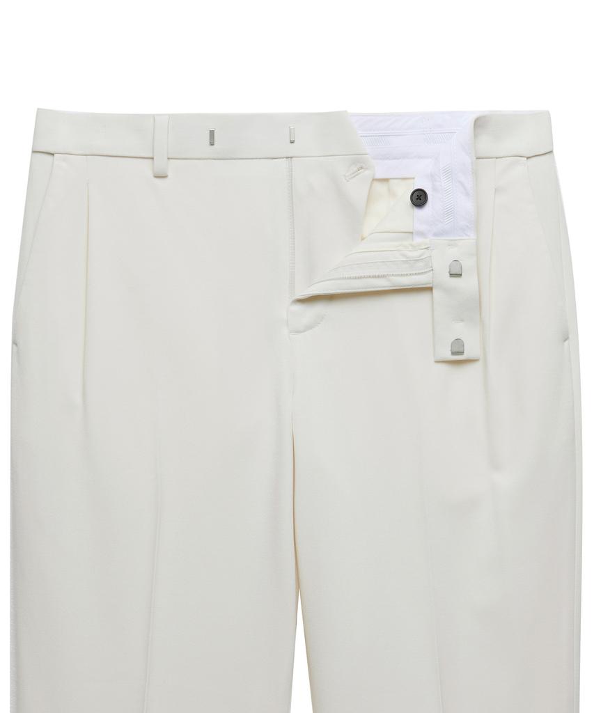 Musinsa Standard Wide Hidden Banding Crop Slacks [Cream]