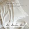 Pure Cotton Pillowcase, Machine Washable, Single Pillow Cover, Pure Cotton Pillowcase, Thickened Inner Liner, 48x74cm, Pure White, One Piece