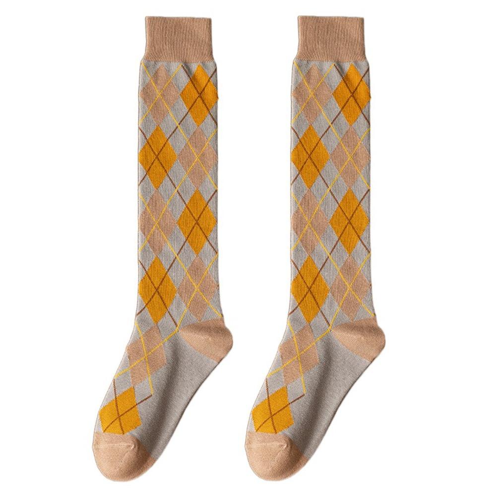Süße Karotten-Streifen-Socken Streetwear Elastisch Britischer Stil Lange Socken Akademische Atmosphäre Harajuku JK Strümpfe Damen Lolita