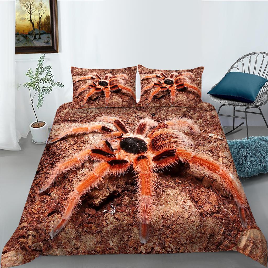 Spider Bedding Set 3D Digital Printing Insect Series Duvet Cover Single Bed Double Bed Full Size Household Bedding Set 2/3 Comfortable Home Textiles