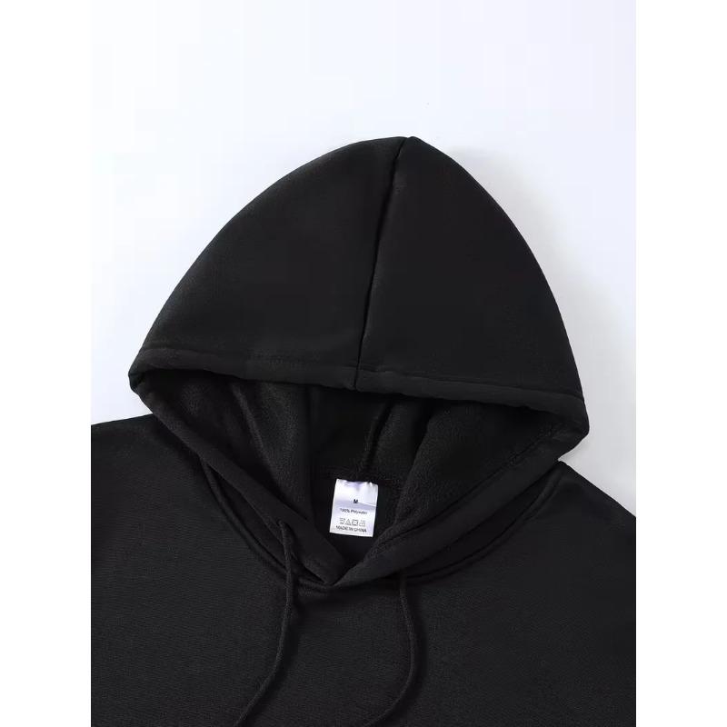 Men's Casual Long Sleeve Hoodie Funny Skull Crossed Crutches DTF Print Loose Pullover Streetwear Hip Hop Hooded Sweatshirt For Men Daily Wear