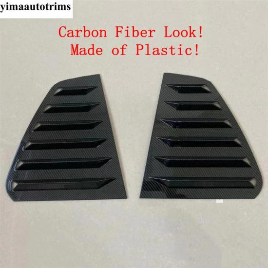 For VW Volkswagen Golf 8 MK8 - 2025 Rear Window Triangle Shutter Panel Cover Trim Carbon Fiber / Black Exterior Accessories
