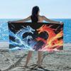 Dragons Pattern Beach Towel for Family Stuffs Friends Gifts Quick-Dry Sand Free For Bath Yoga Tourism Beach Camping Swimming GYM