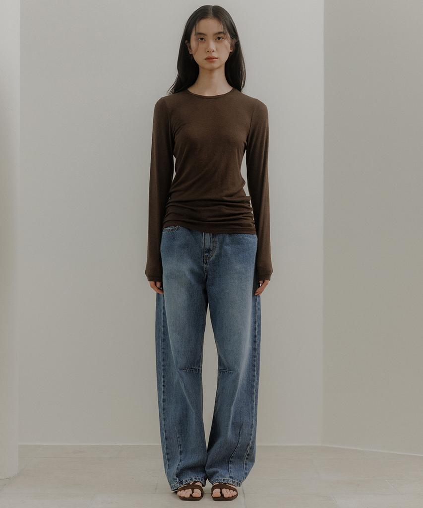 Oeoseoul New Wool Basic T-Shirt [Brown]