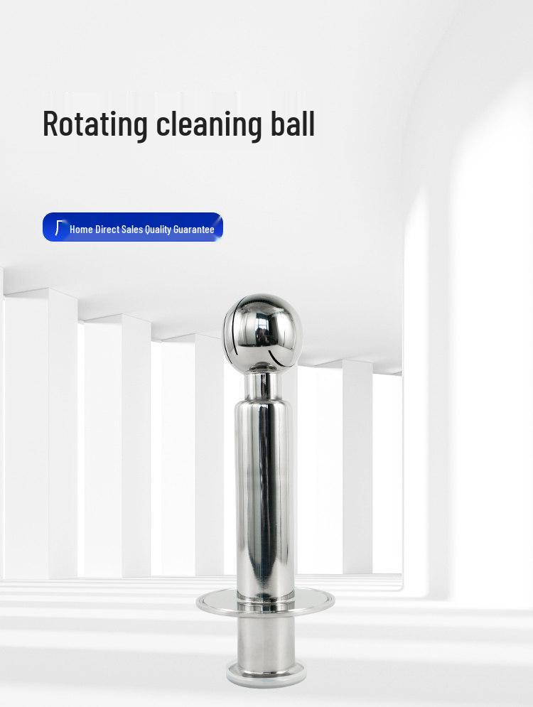 Stainless Steel Double Clamp Rotary Cleaning Ball Polisher 