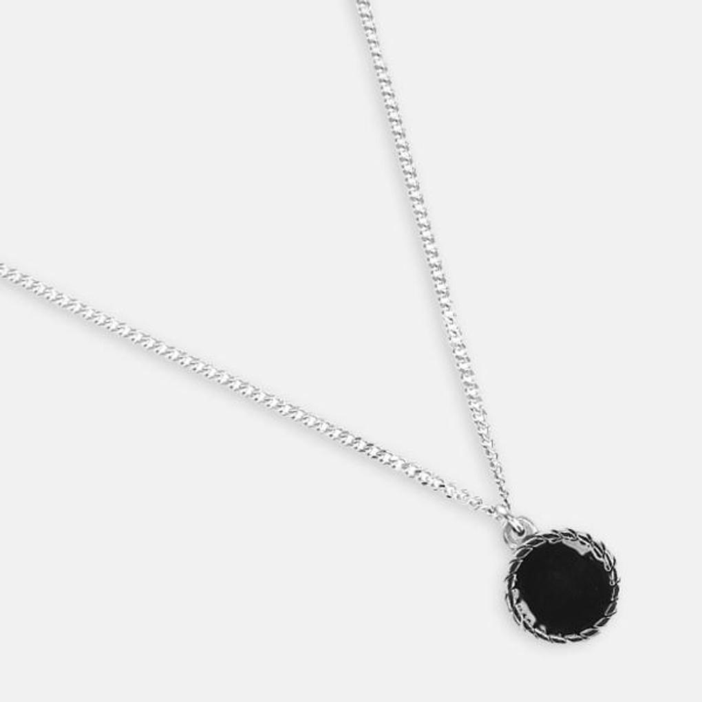 Surgical steel necklace, couple pendant for women and men, 410ZIDA