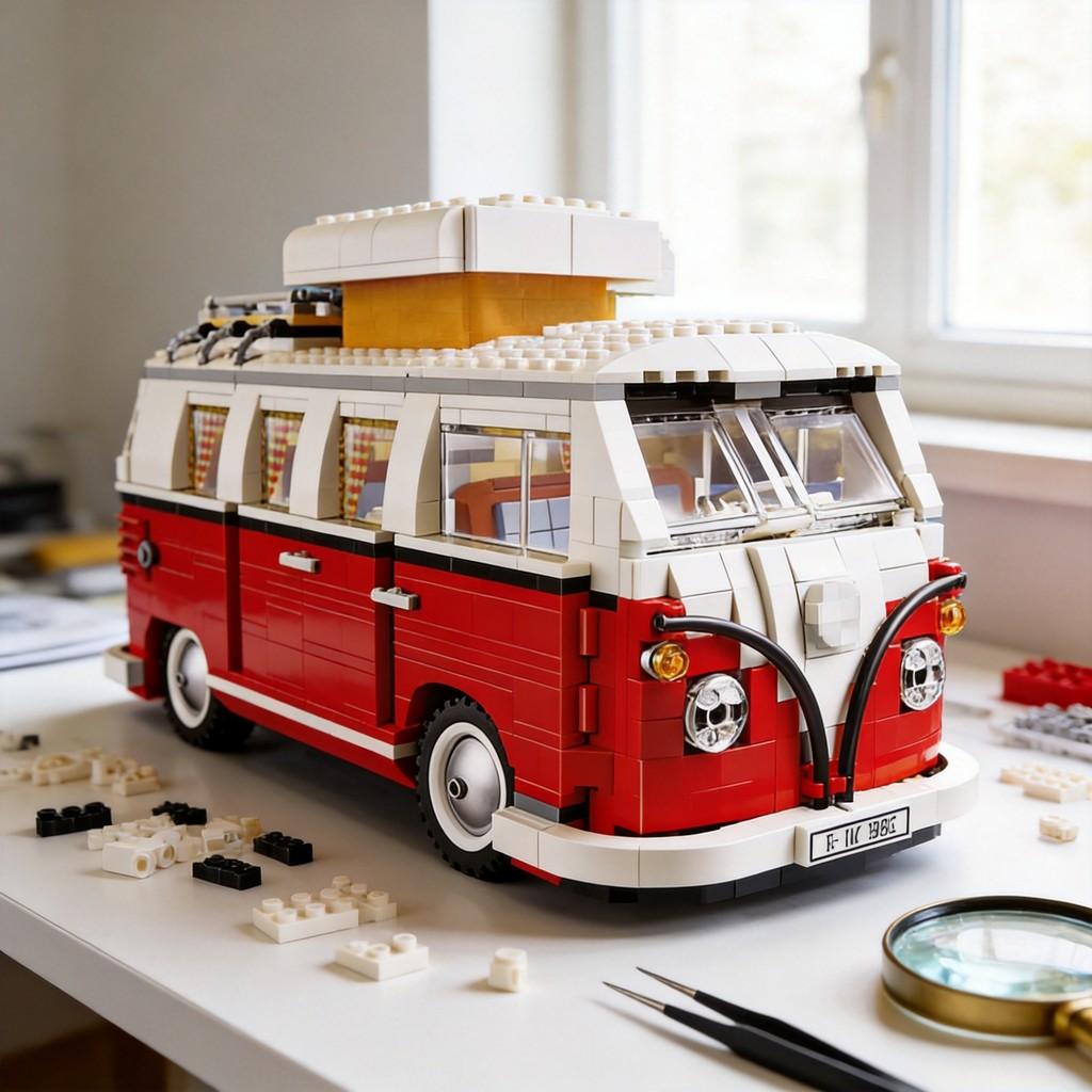 Volkswagen Bus T1 Bausteine Set Mit DIY Montage Für Kinder Und Erwachsene