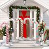 Blow Up Christmas Decorations Outdoor 4.26ft Candy Cane Decoration 6 Pieces Giant Inflatable Candy Cane With Water Fillable Base