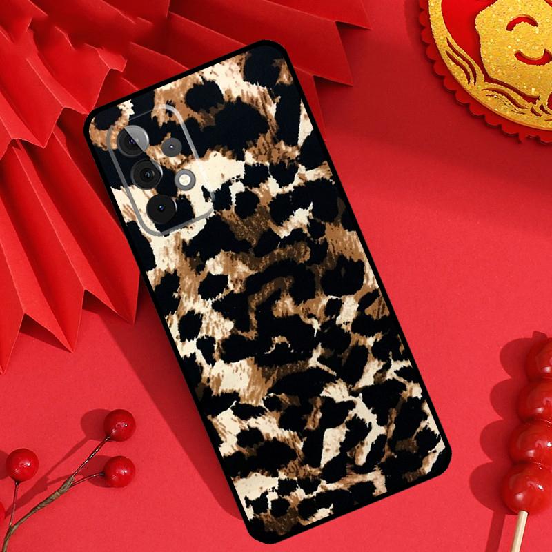 Tan Leopard Hülle für Samsung Galaxy M55 M35 M15 M11 M12 M13 M14 M06 M16 M36 M56 M31 M53 M32 M52 M34 M54