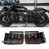 A Pair Motorcycle Saddlebags Retro Brown PU Leather Throwover Saddlebags Side Bag Motorcyclist Saddle Bag Motobike Accessories