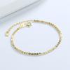 S925 Sterling Silver Female Bracelet 14K Gold Plated 1.5mm/1.8mm Chain Bracelets For Women Girls Fine Jewelry Wedding Gift