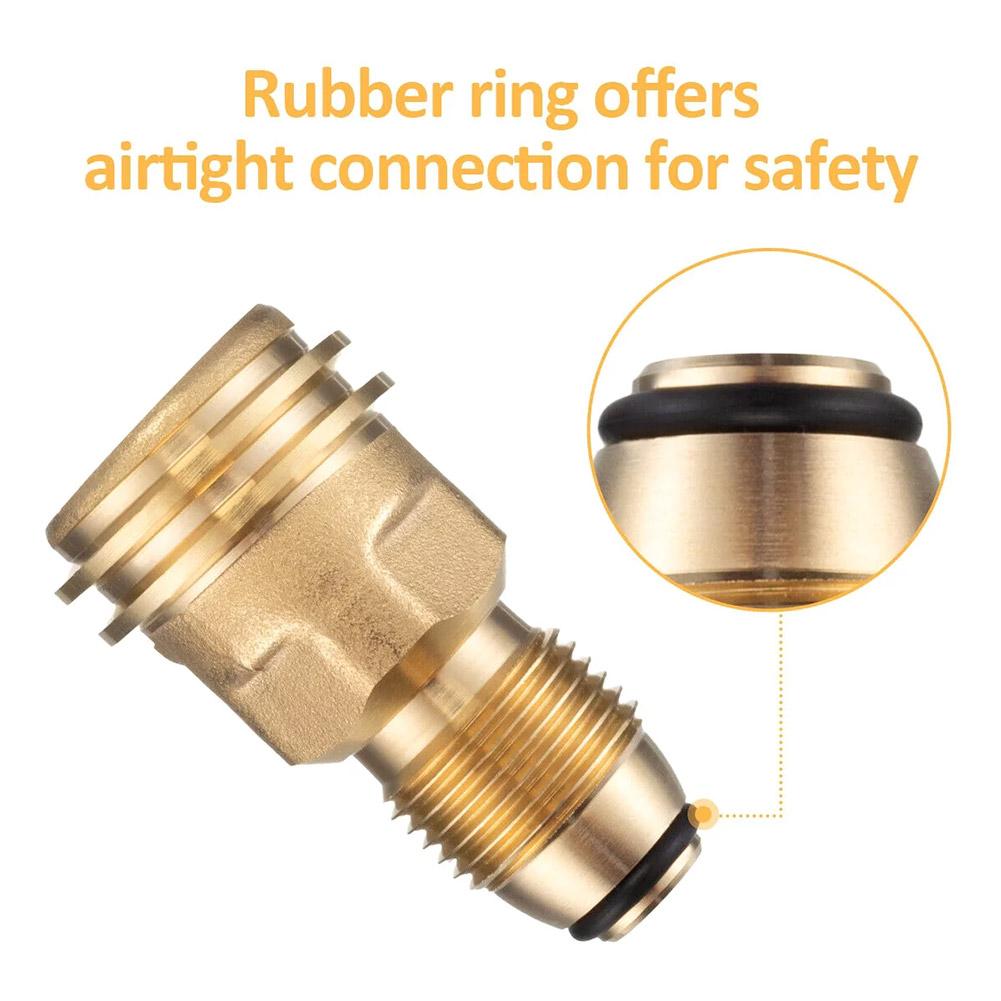 Connector Propane LP TANK POL Service Valve to QCC Outlet Brass Adapter Parts