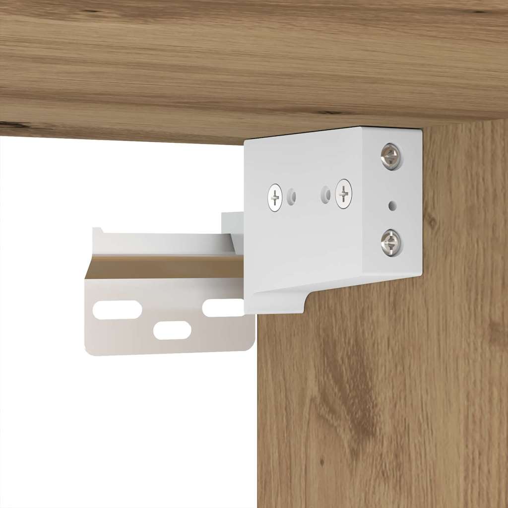 Wall Mounted Cabinet 2 Pcs Artisan Oak Finish 69.5 X 34 X 90 Cm
