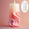 Wave relief cylindrical candle silicone mold Wave flower cylindrical concrete resin mould Curve relief cylindrical gypsum molds
