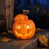 Spooky LED Table Decor Halloween Night Light Flameless Pumpkin Lamp Decorative Light Atmosphere for Holiday Party Home Battery Operated Lamp