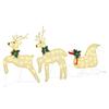 LED Deer 3 Pcs Warm White Fabric