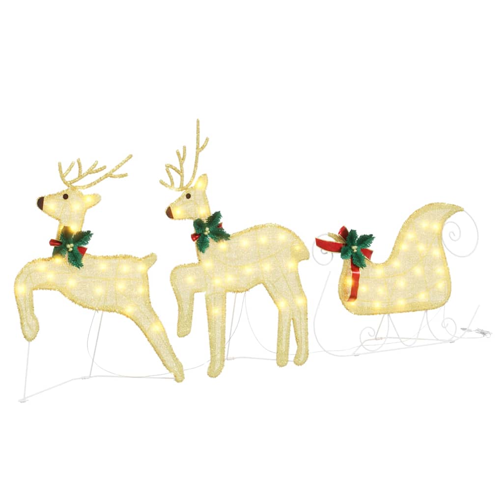 LED Deer 3 Pcs Warm White Fabric