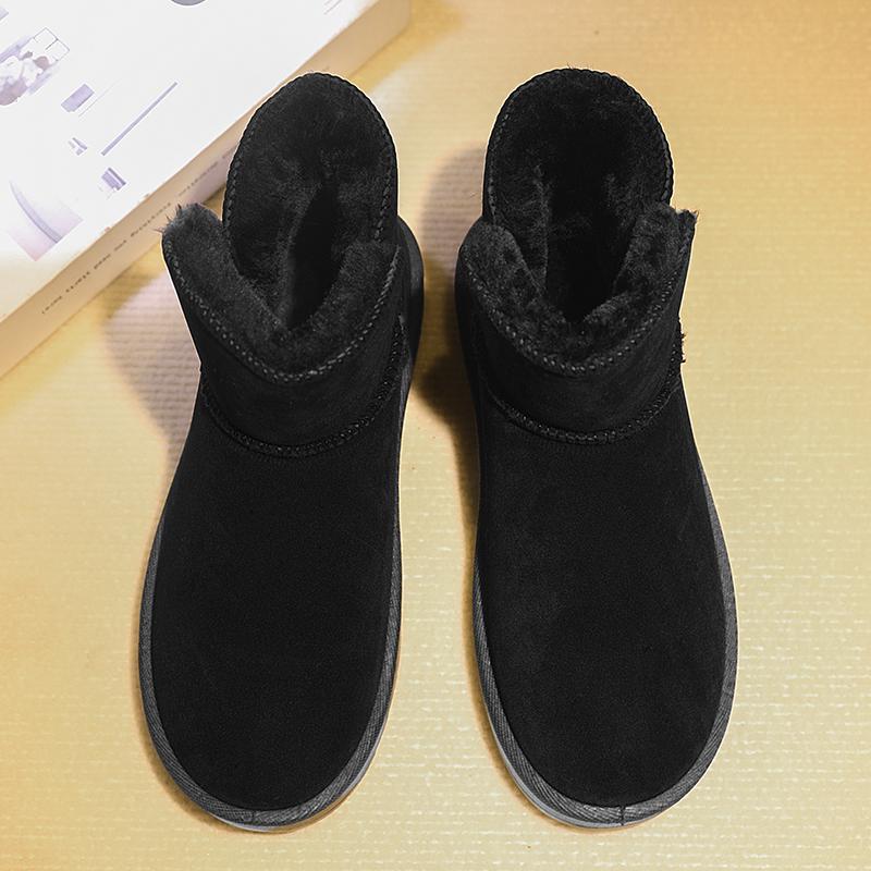 Chaussures d'hiver pour couple grande taille à la mode, légères, épaisses et chaudes avec peluche, en coton haut de gamme et bottes de neige 36-45