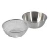 Pearl Metal Colander and Bowl Stainless Mesh Colander and Bowl with Measurement Dishwasher Lala Shine Set, 22cm, Steel, Markings, Safe, HC-143